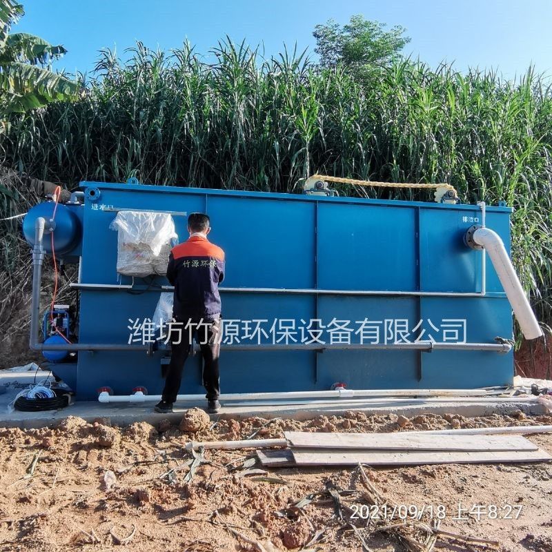 廣西養豬場污水處理設備 竹源定制氣浮機 出水可直接農田灌溉